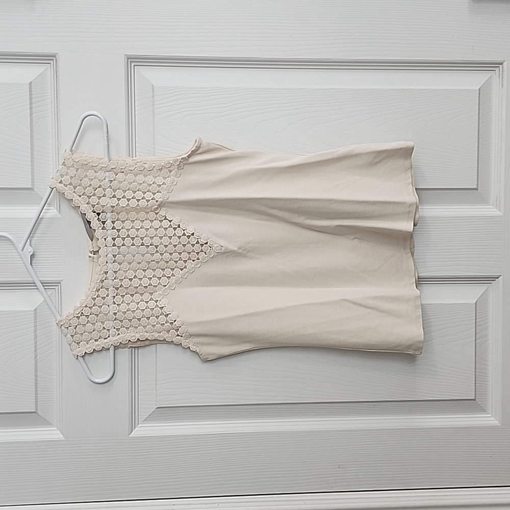 Lace and cotton Tank